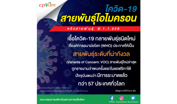 ทำความรู้จักกับ "โควิด-19 สายพันธุ์โอไมครอน"
